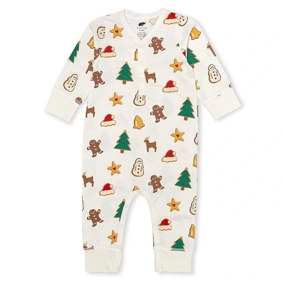 Monica & Andy Christmas Holiday Cookies On The Go One Piece Baby Size 9-12M New - Picture 1 of 8